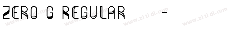 Zero G Regular英文字体字体转换